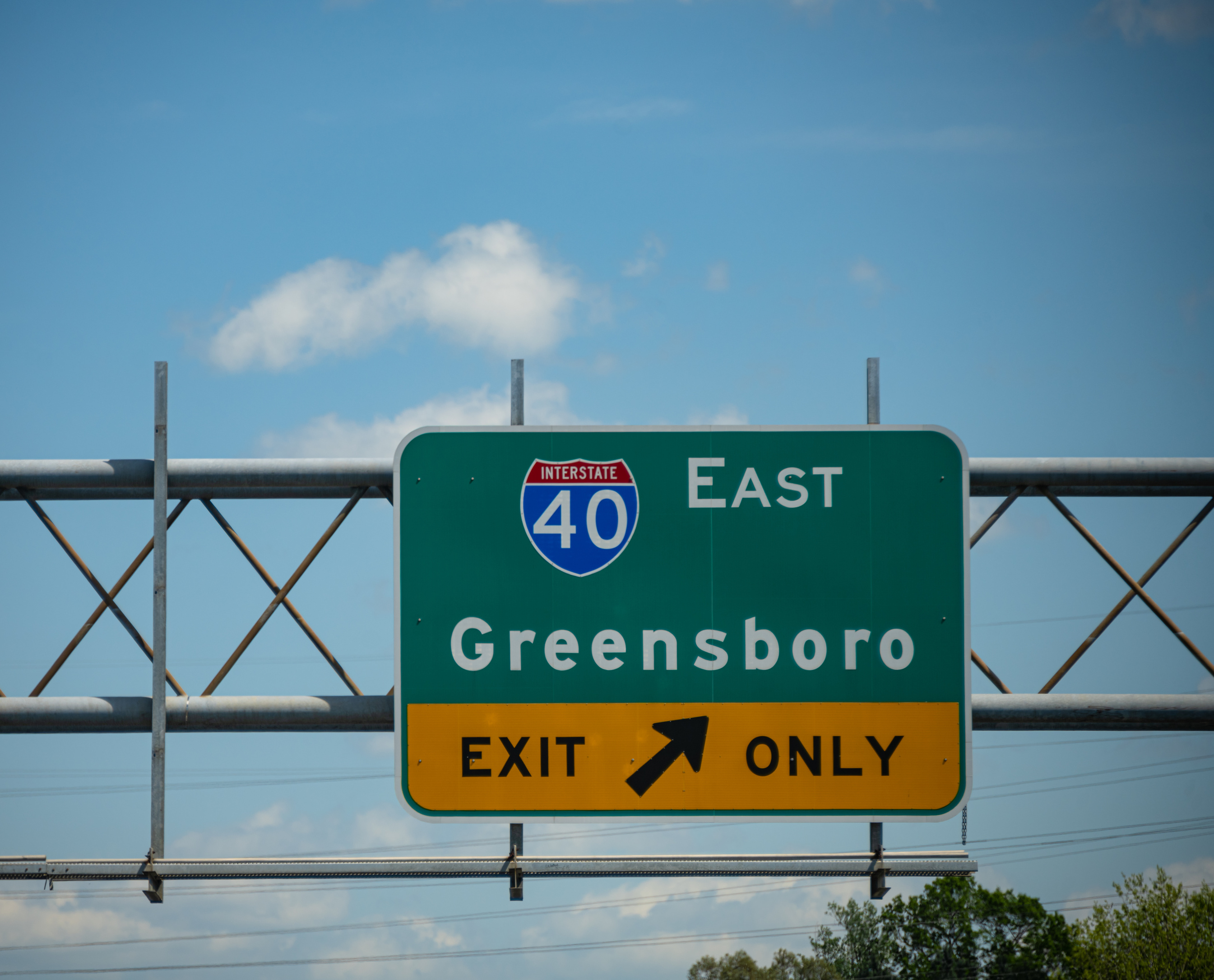 Greensboro, NC, Highway Sign